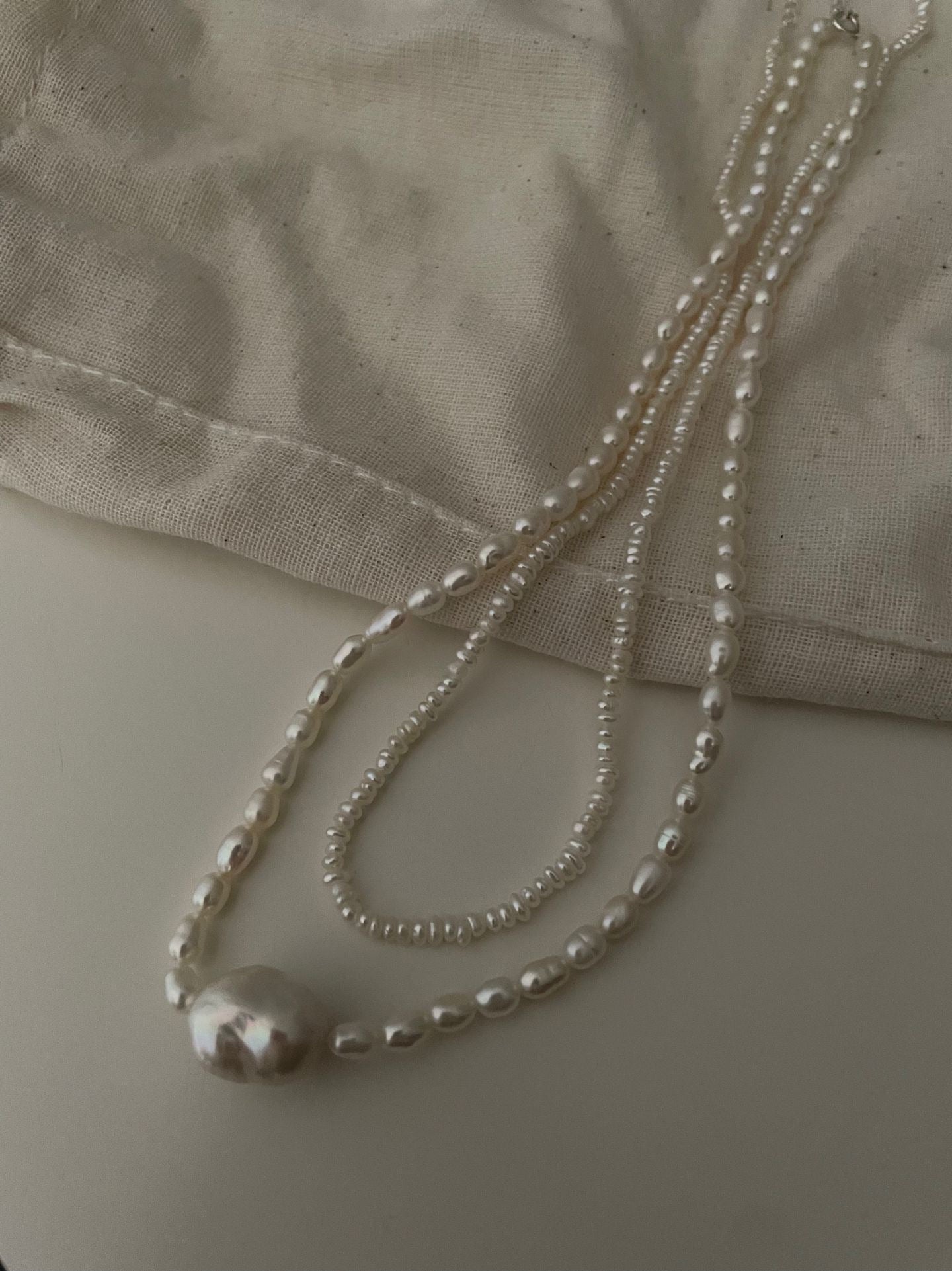 Freshwater Pearl Necklace with Sterling Silver