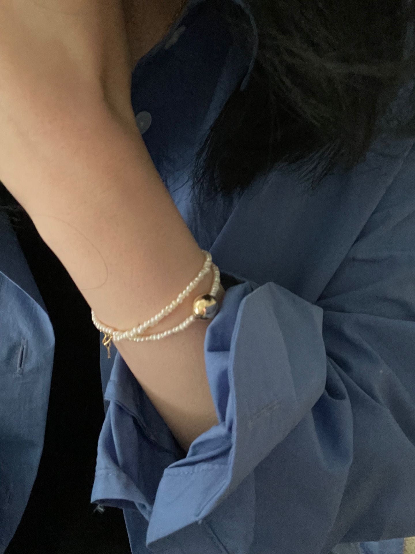 Freshwater Pearl Bracelet with 14K Gold-Filled Detail