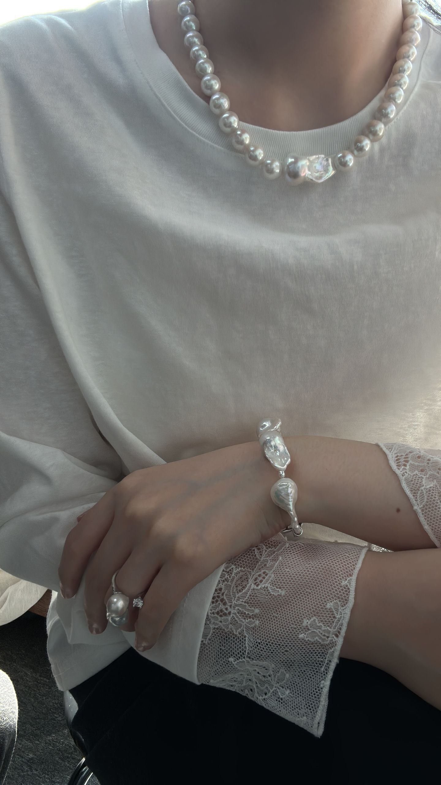 Baroque & Edison Pearl Statement Necklace