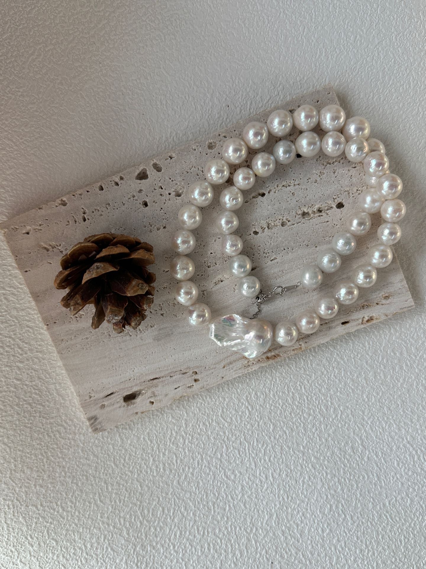 Baroque & Edison Pearl Statement Necklace