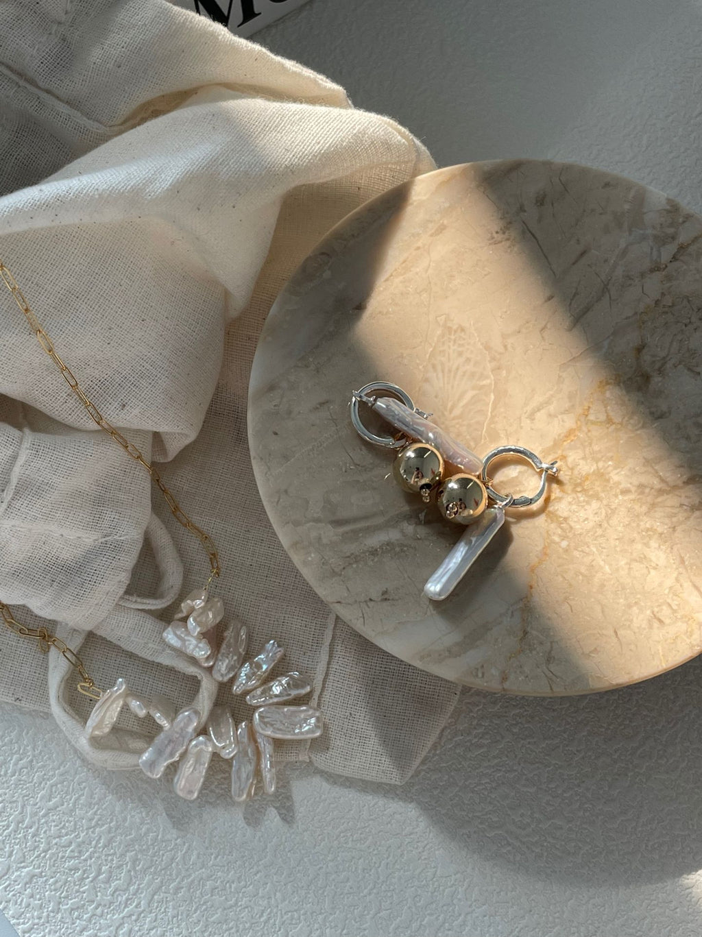 Baroque Pearl Earrings with Sterling Silver