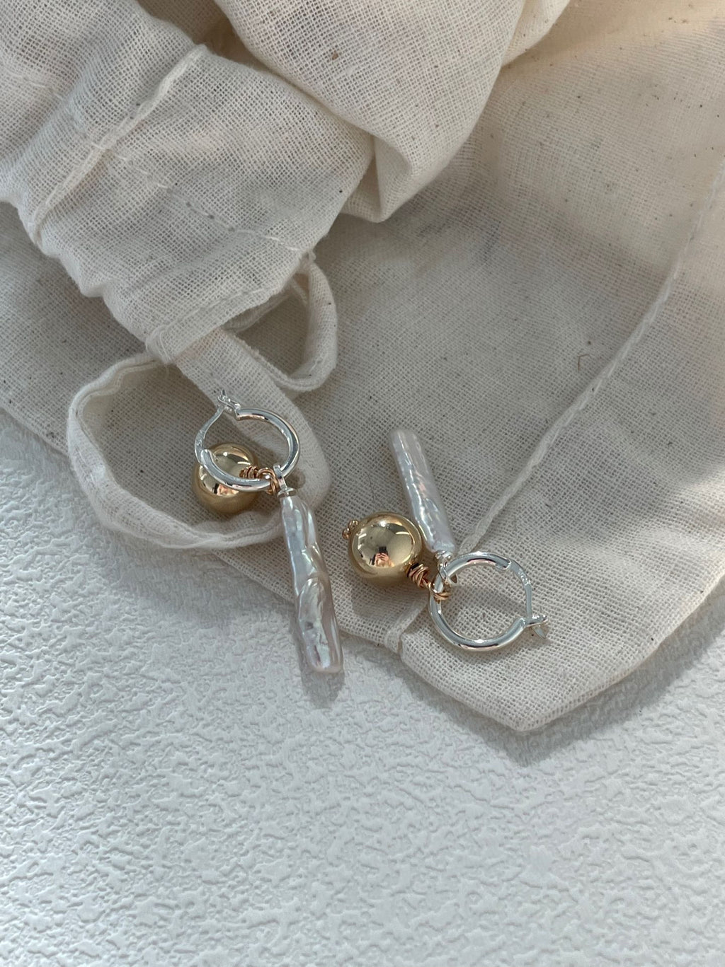 Baroque Pearl Earrings with Sterling Silver