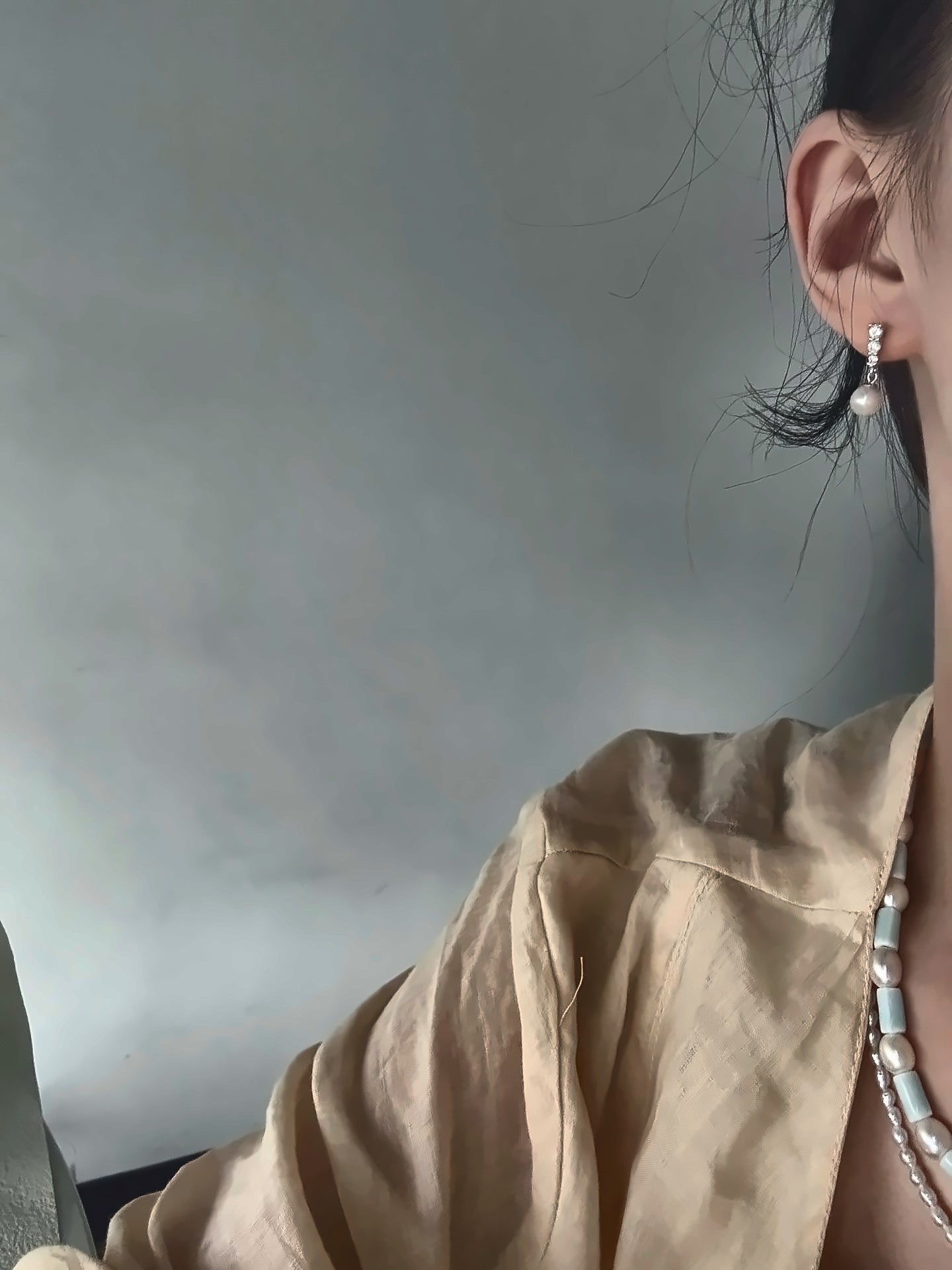 Freshwater Pearl Earrings with Sterling Silver