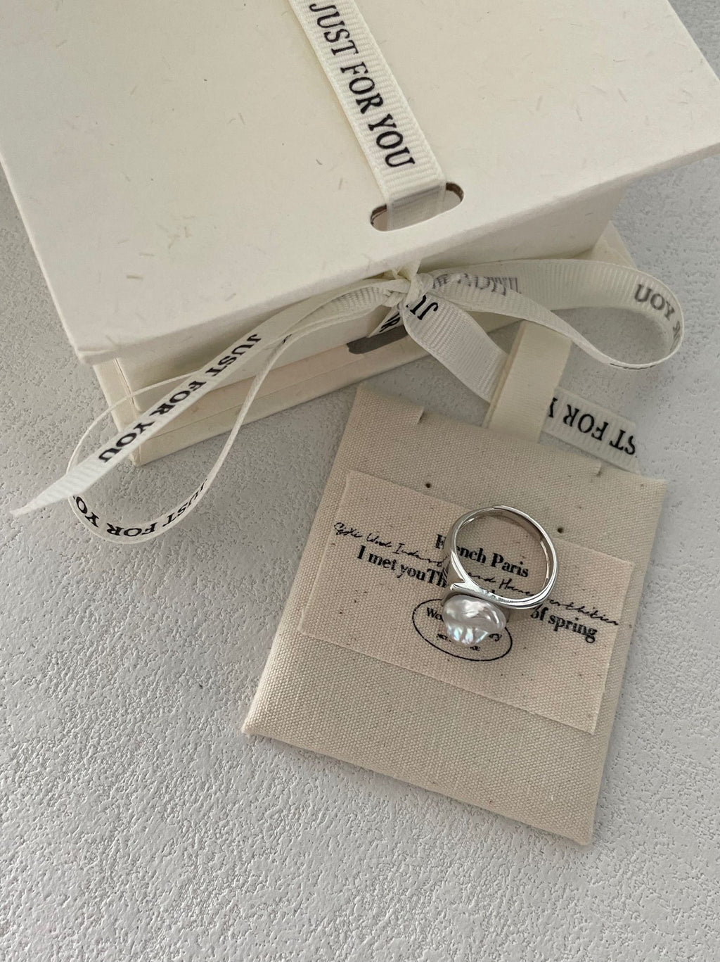 Keshi Pearl Ring with Sterling Silver