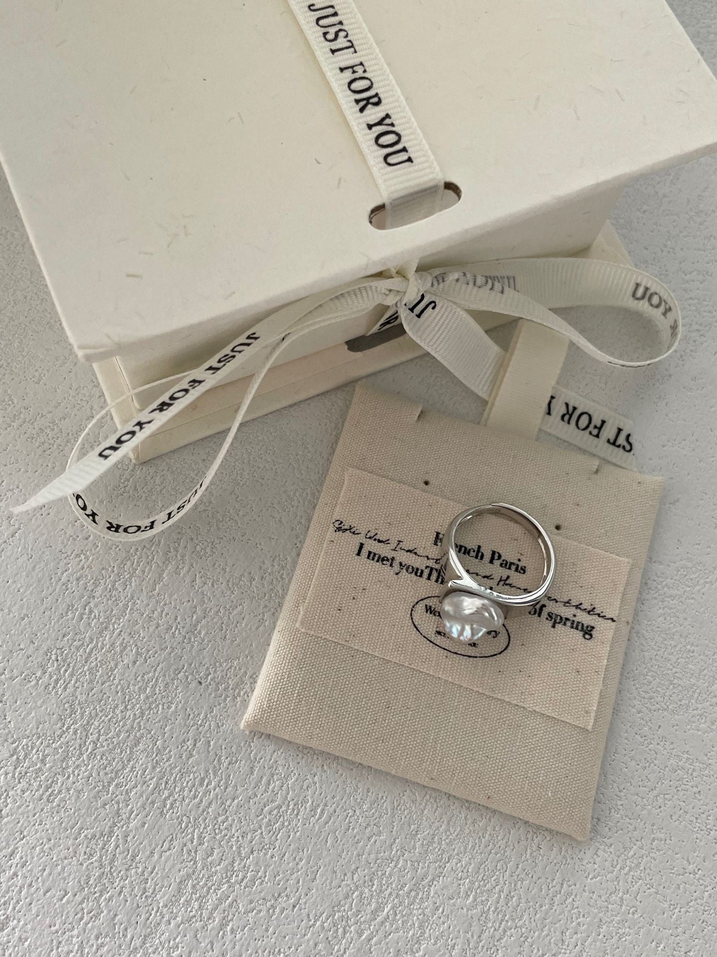 Keshi Pearl Ring with Sterling Silver